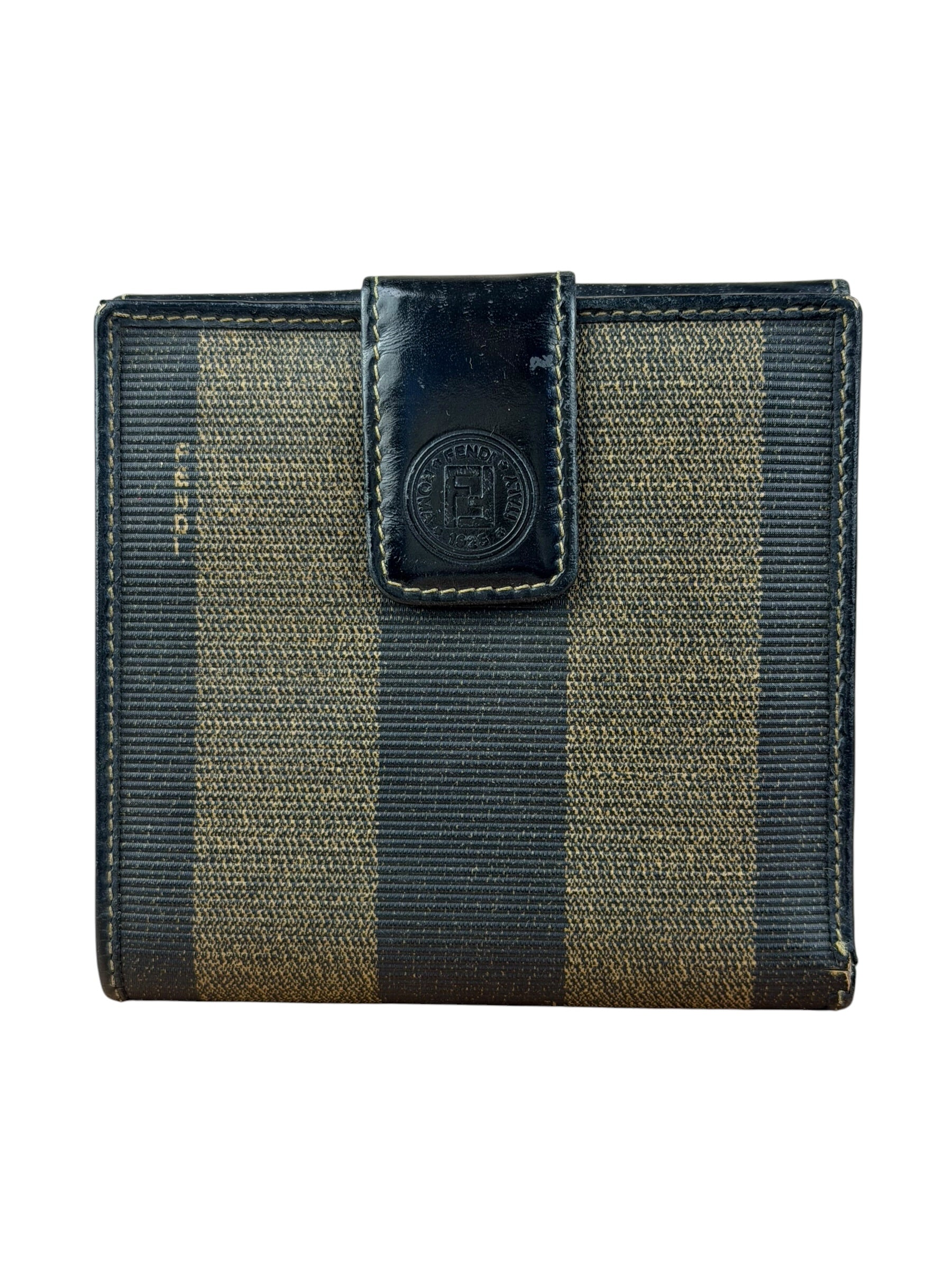 Fendi Vintage Striped Pequin Wallet