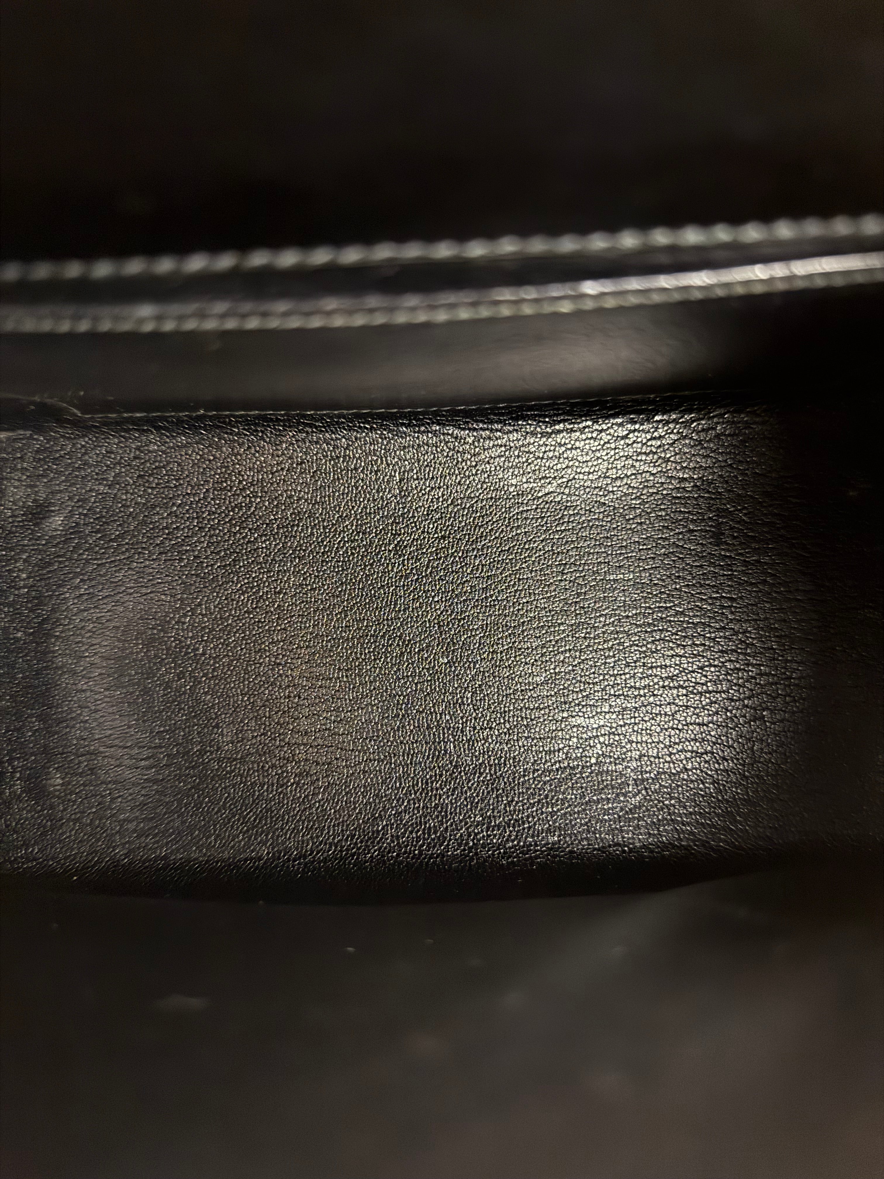 Hermes Black Mini Kelly 20 Box Calf 1991