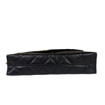 Chanel Black Quilted Leather Envelope Flap Bag Early 90's
