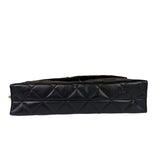 Chanel Black Quilted Leather Envelope Flap Bag Early 90's