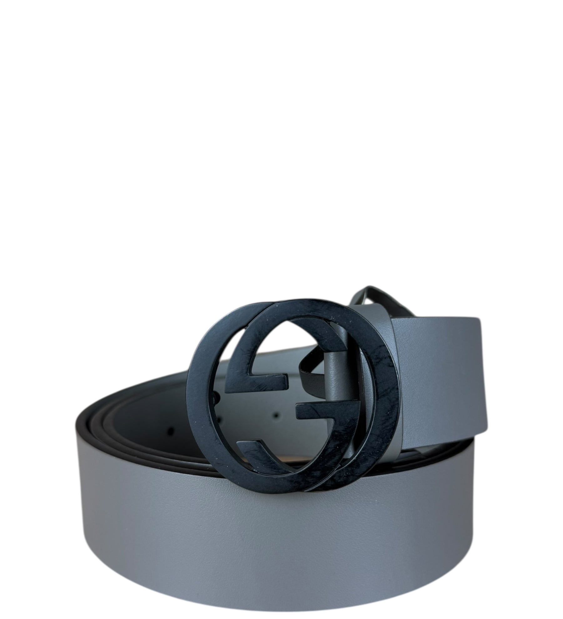 Gucci Grey Belt Black GG