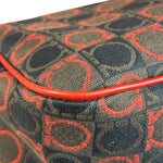 Salvatore Ferragamo Multicolor Leather Trim Monogram Gancini Pochette