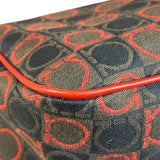 Salvatore Ferragamo Multicolor Leather Trim Monogram Gancini Pochette