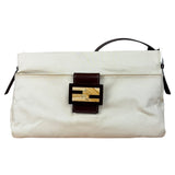 Fendi Cream Baguette Shoulder Bag