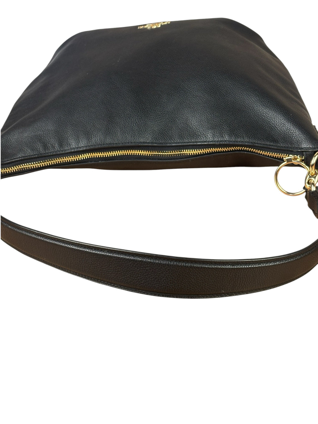 Coach Black Pebbled Leather Laurel Hobo Bag