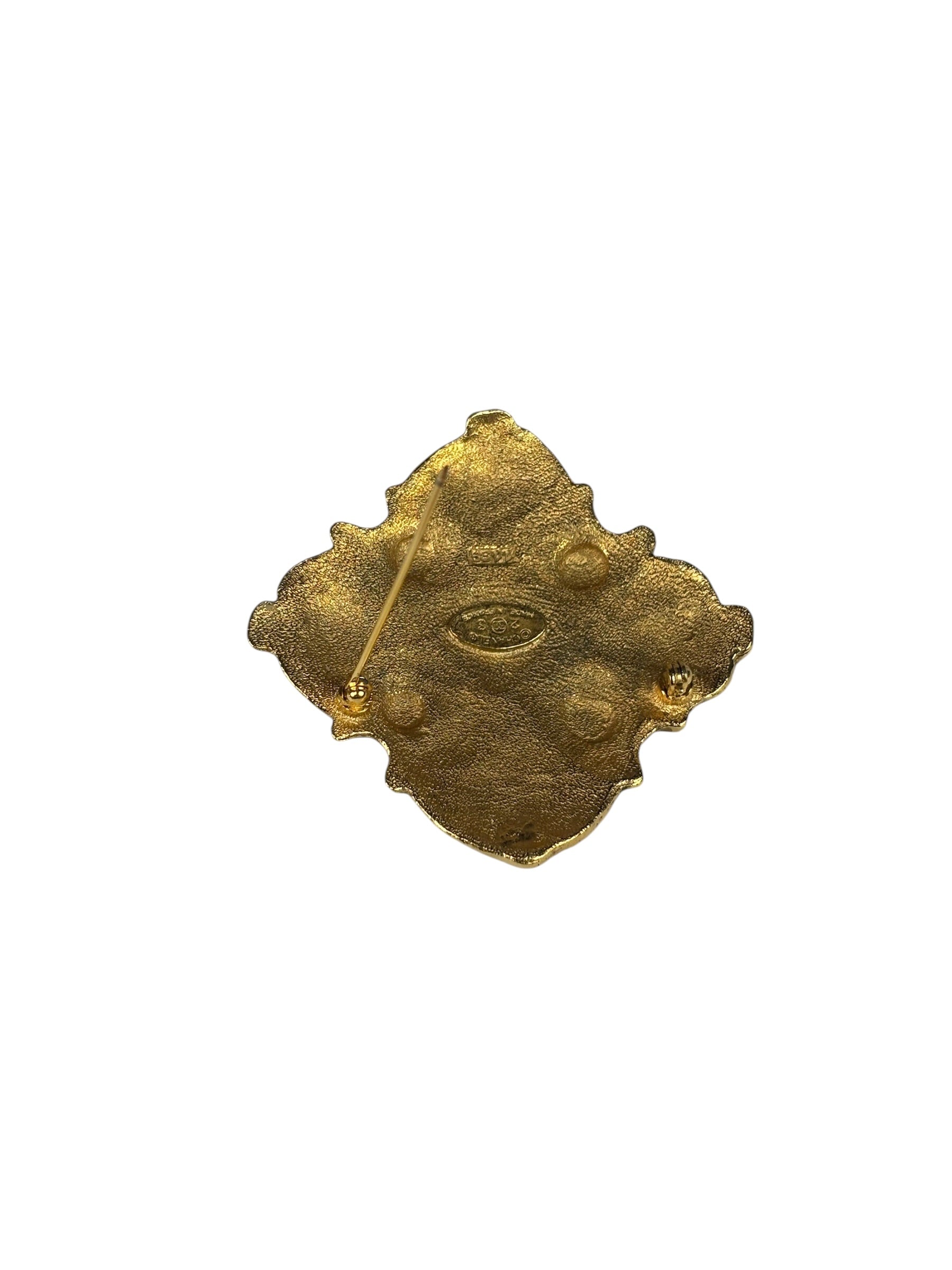 Chanel Collection 23 Baroque-Style Gold Plated Brooch