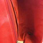 Chanel Red Chevron Leather Flap Bag 2019
