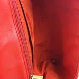 Chanel Red Chevron Leather Flap Bag 2019