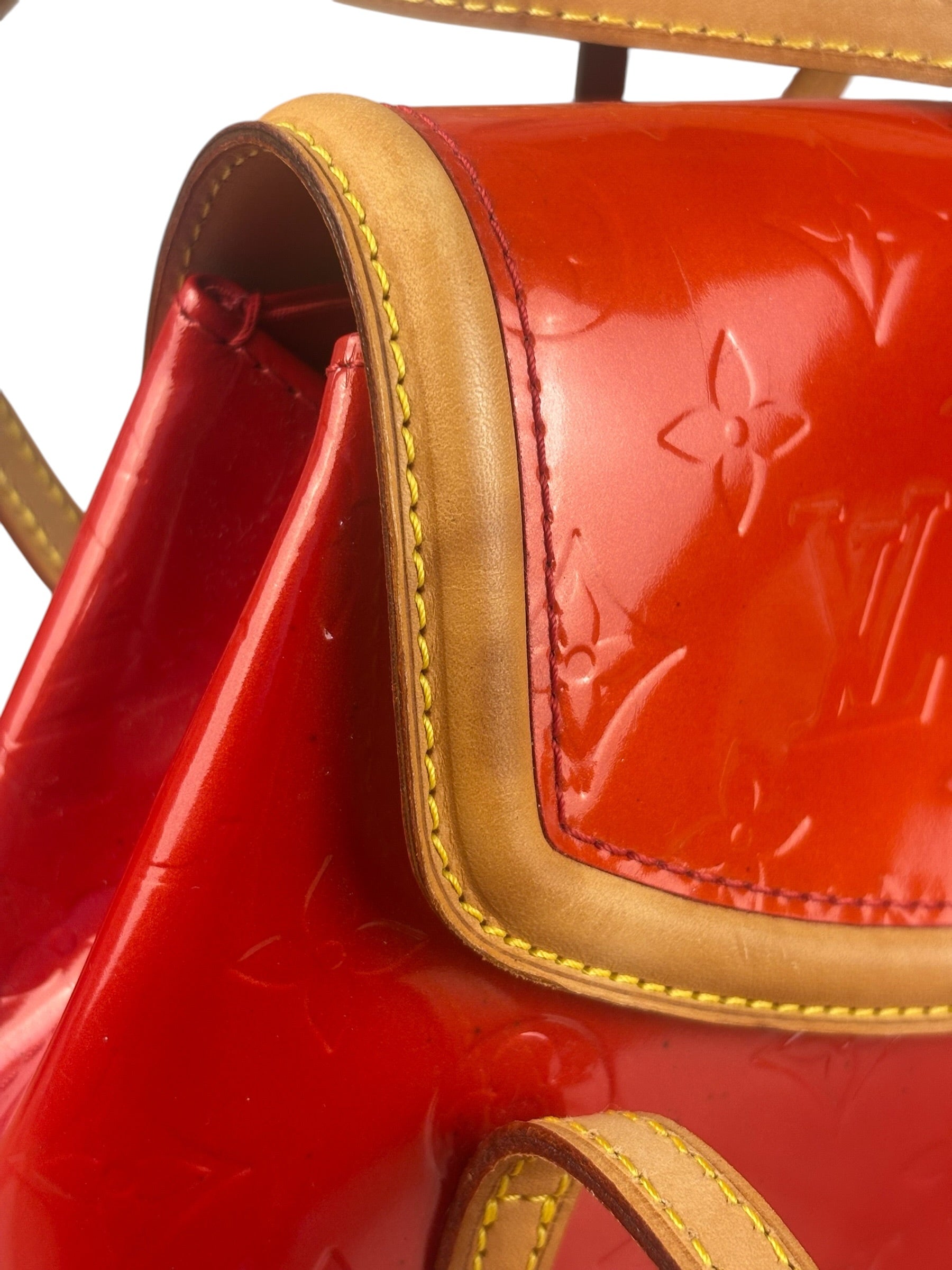 Louis Vuitton Red Monogram Vernis Biscayne Bay PM Handbag