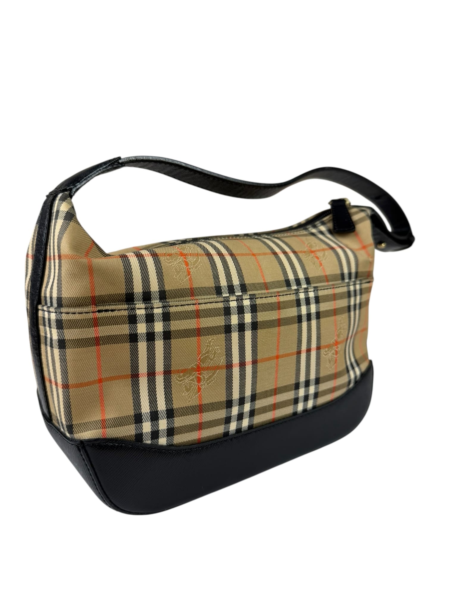 Burberry Haymarket Check Shadow Horse Canvas Shoulder Bag