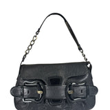 Fendi Black Patent Leather Trim B Bis Shoulder Bag