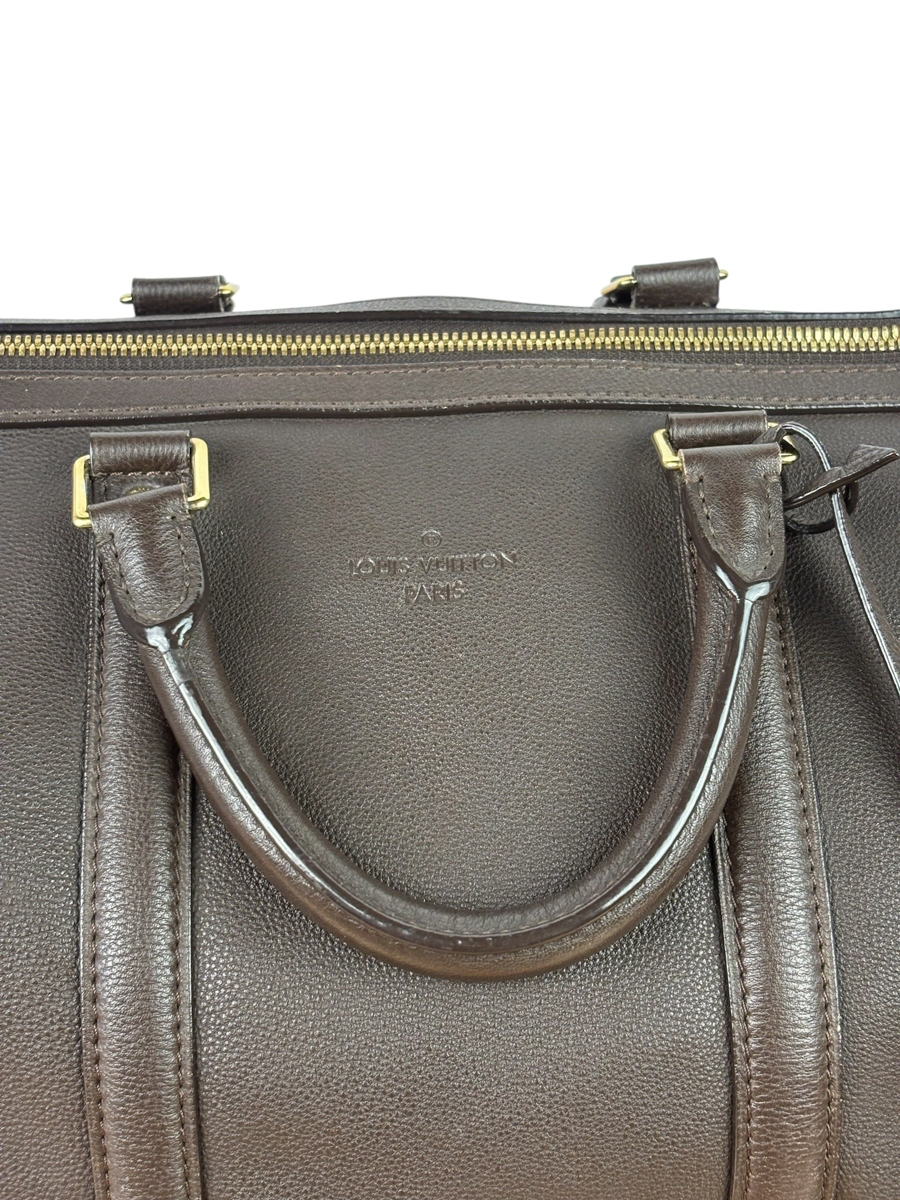 Louis Vuitton Chocolate Calfskin Sofia Coppola Duffel Bag