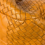 Bottega Veneta Orange/Brown Woven Leather Campana Shoulder Bag