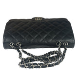 Chanel Black Caviar Quilted Flap Large Flap Bag 2006