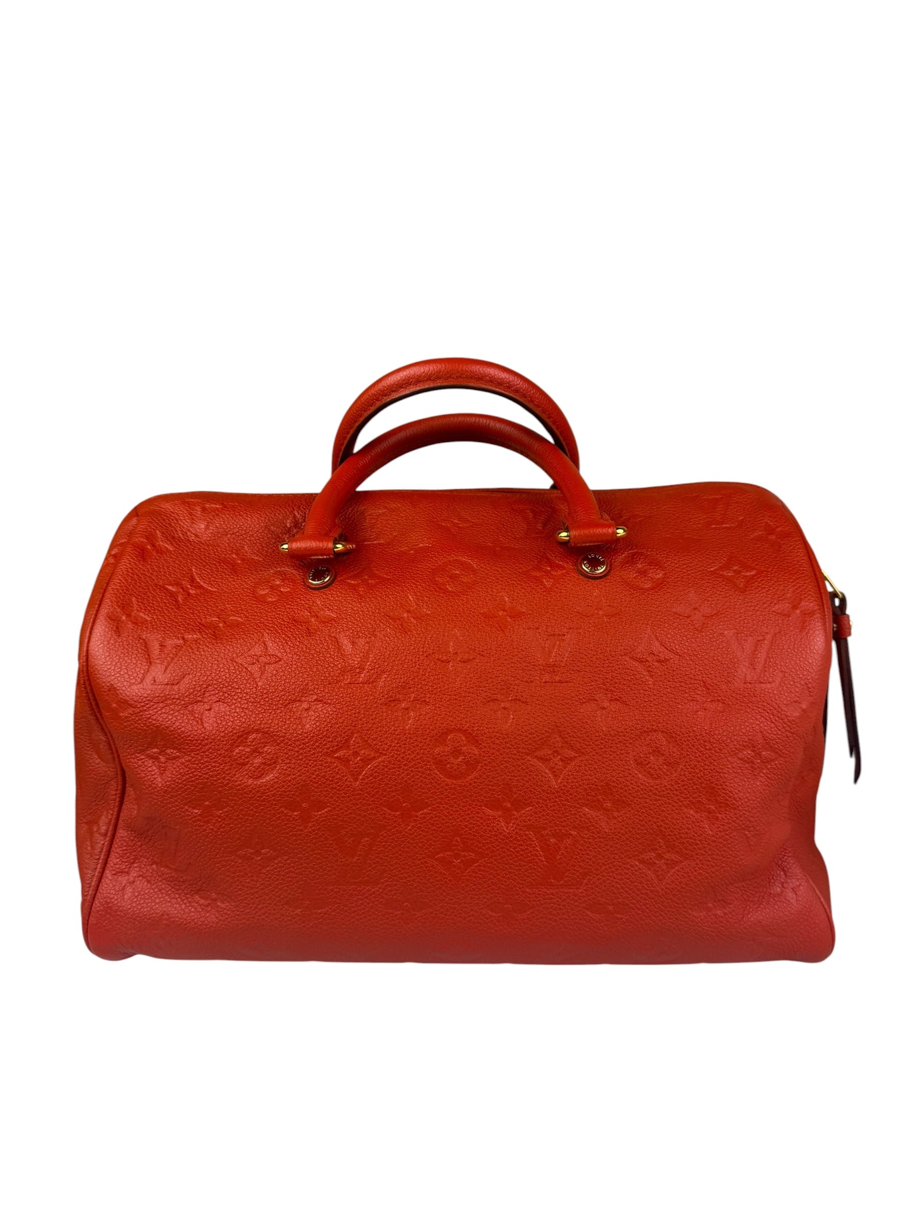 Louis Vuitton Orange Monogram Empreinte Speedy Bandouliere 30