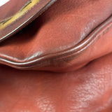 Christian Dior Burgundy Leather Gaucho Saddle Large Shoulder Bag