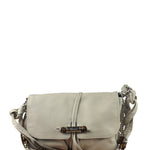 Gucci White Leather Bamboo Jungle Shoulder Bag