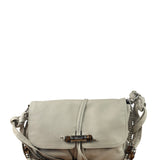 Gucci White Leather Bamboo Jungle Shoulder Bag