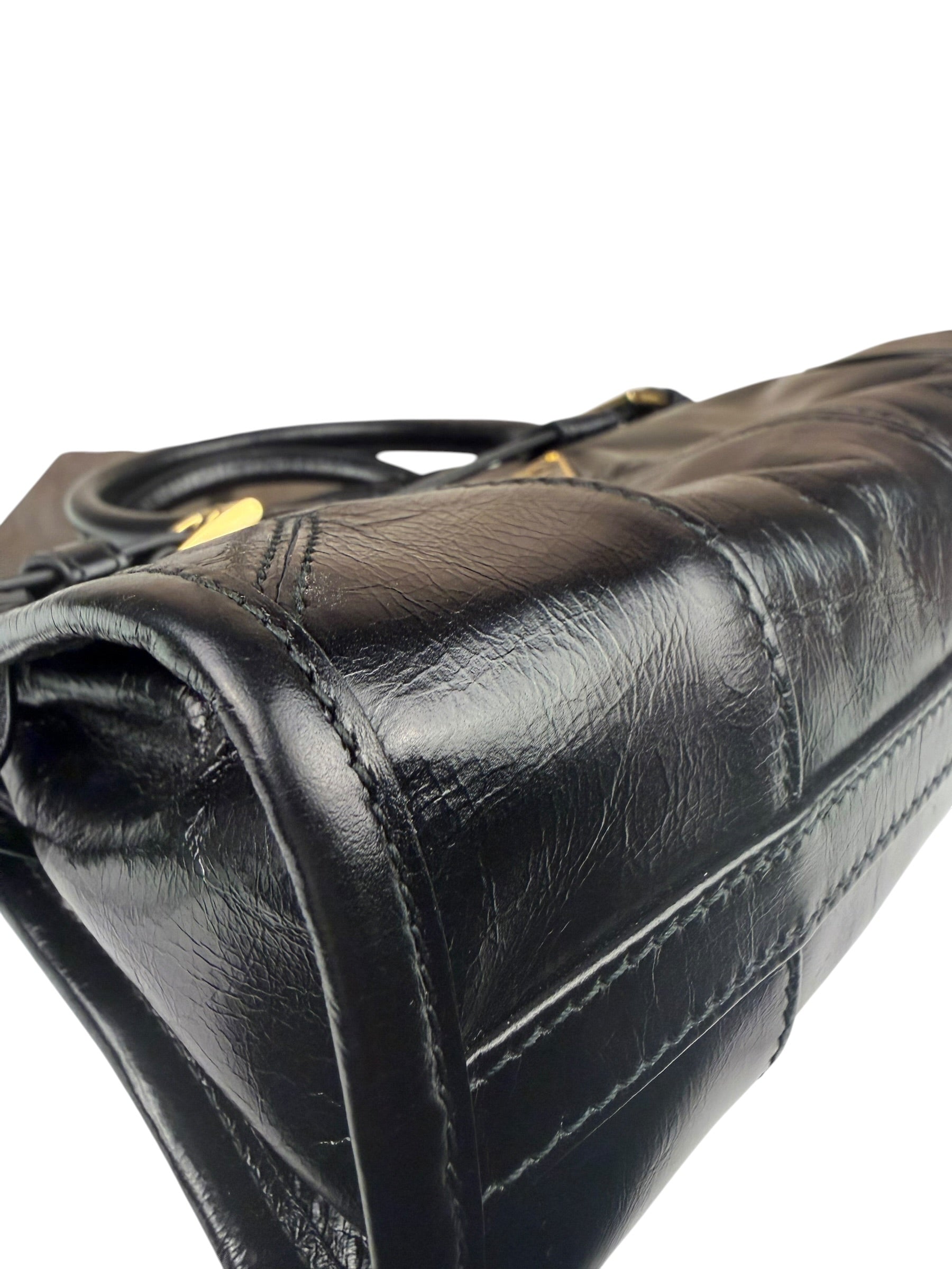 Prada Black Bonnie Calfskin Shoulder Bag