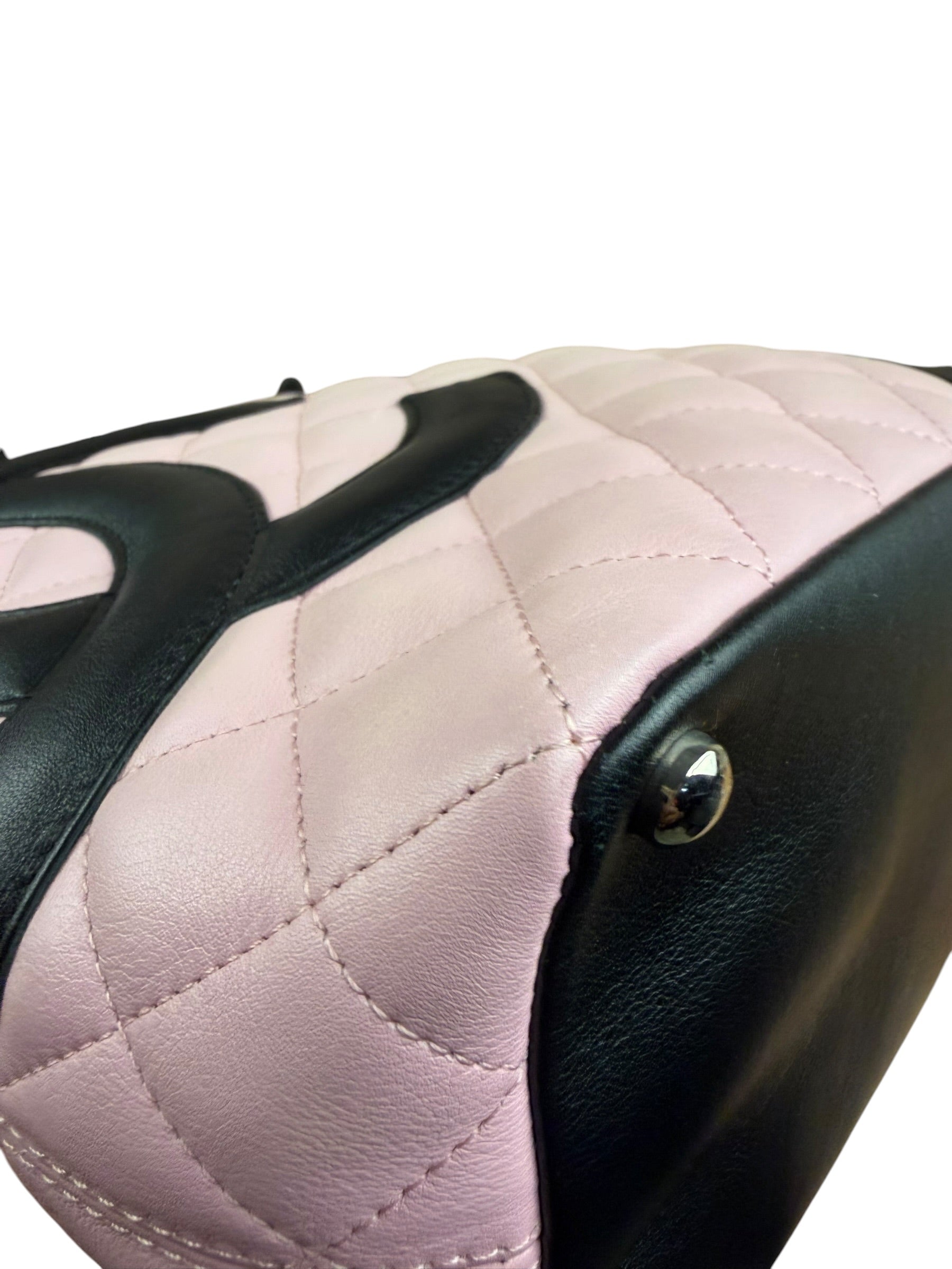 Chanel Black/Pink Cambon Quilted Leather Tote Bag 2004