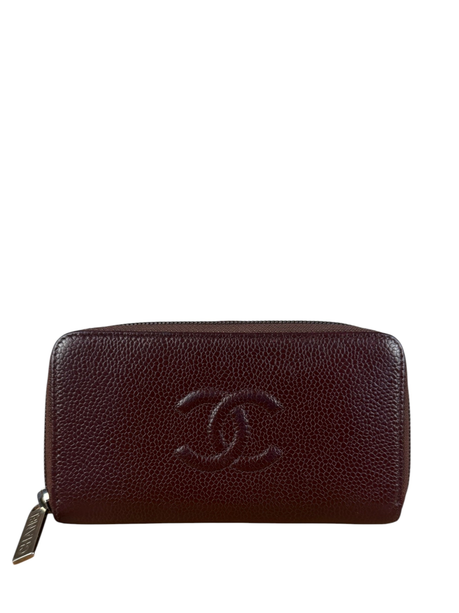Chanel CC Caviar Leather Timeless Zip-Around Wallet-2014