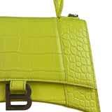 Balenciaga Small Yellow Croc Hourglass 2Way
