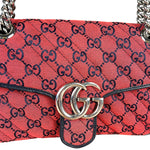 Gucci GG Red Marmont Flap Chain Shoulder Bag