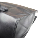 Telfar Black Leather Unisex Shopping Bag