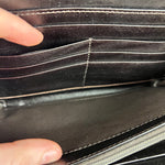 Gucci Diamante Leather Zippy Top Handle Organizer