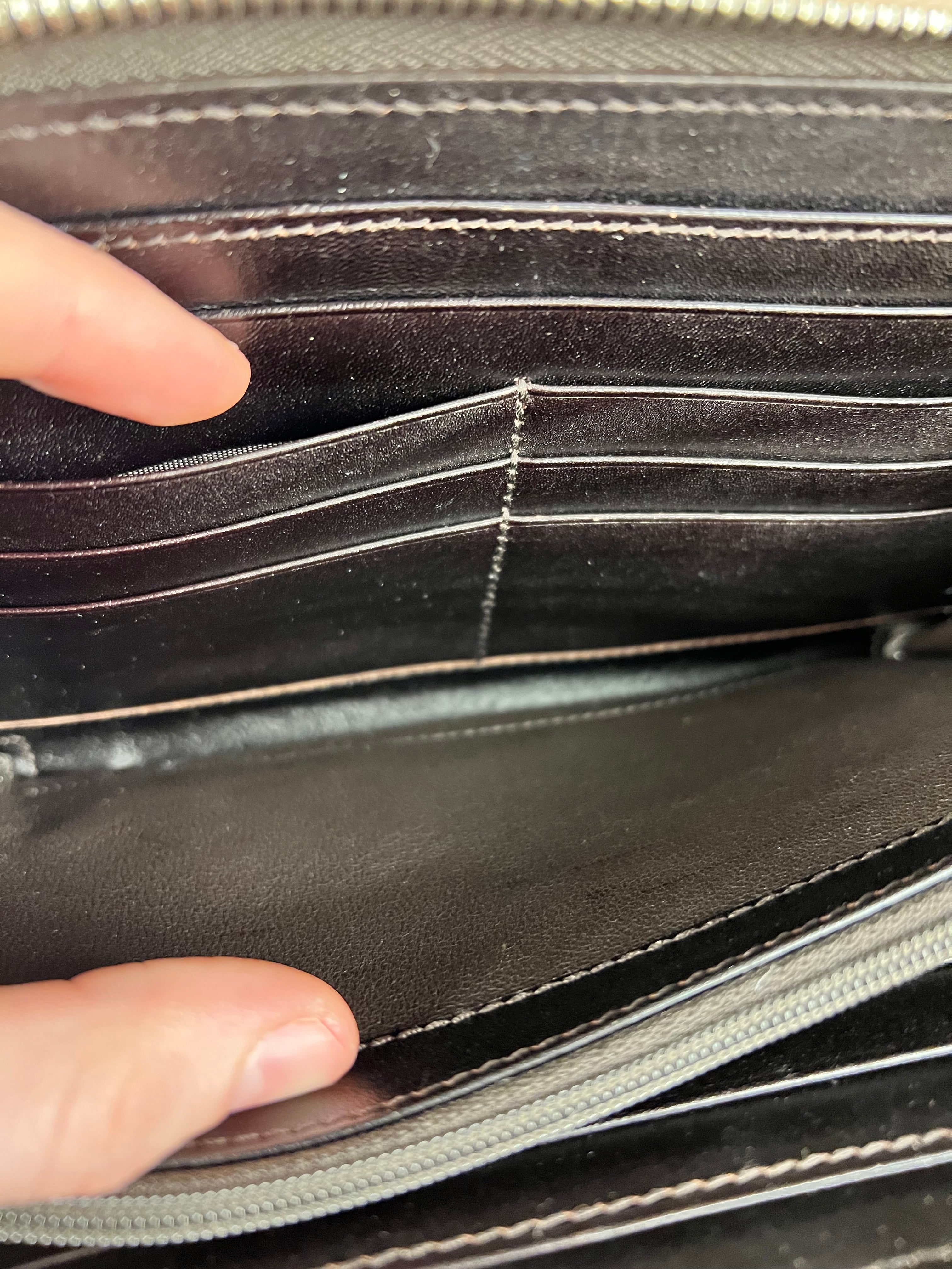 Gucci Diamante Leather Zippy Top Handle Organizer