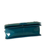 Chanel Teal Quilted Patent Leather Boy Flap Bag 2014