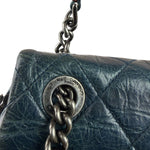 Chanel Blue Glazed Calfskin Portobello Flap Bag 2014