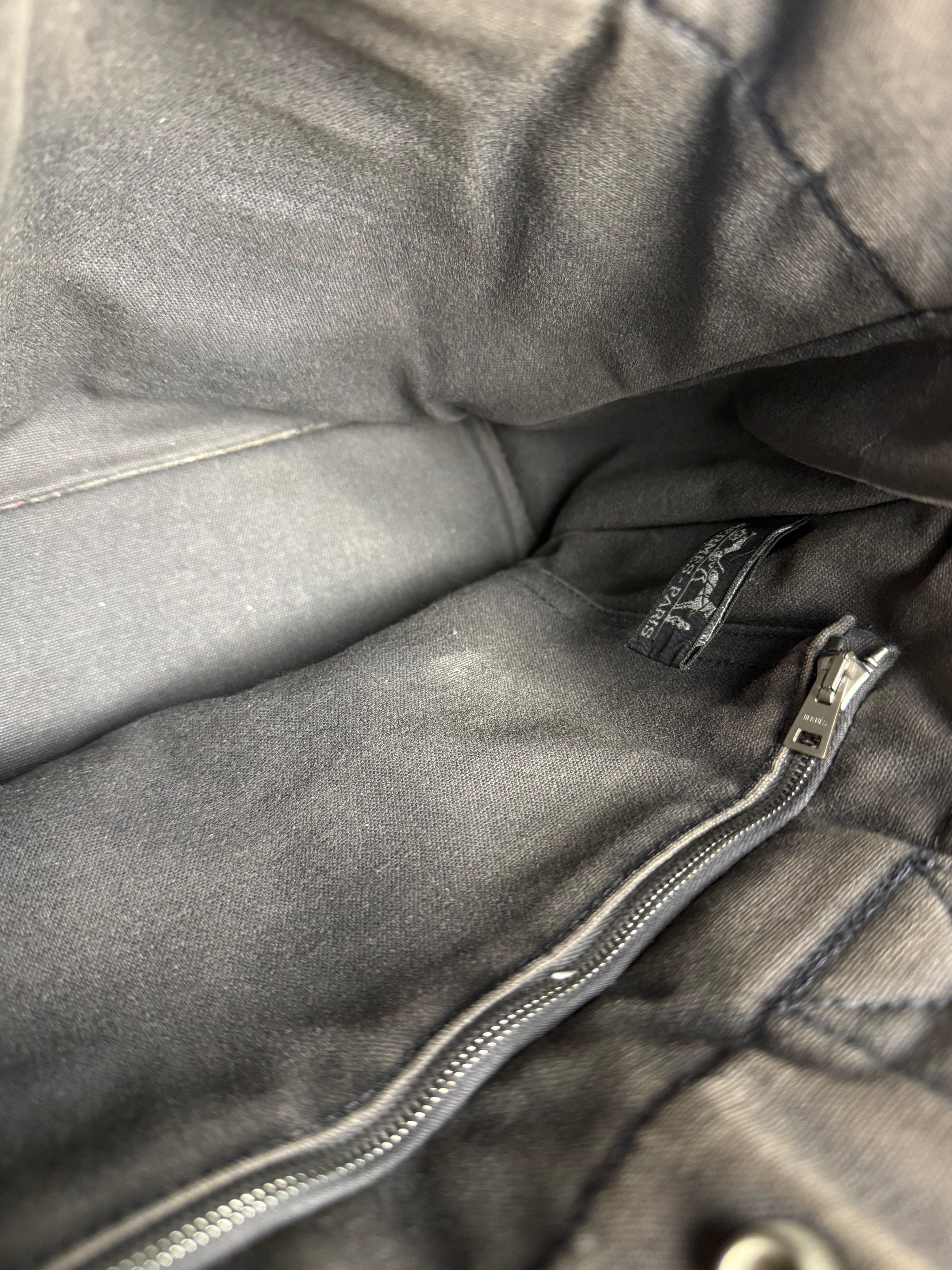 Hermes Grey Canvas Fourre Tout PM