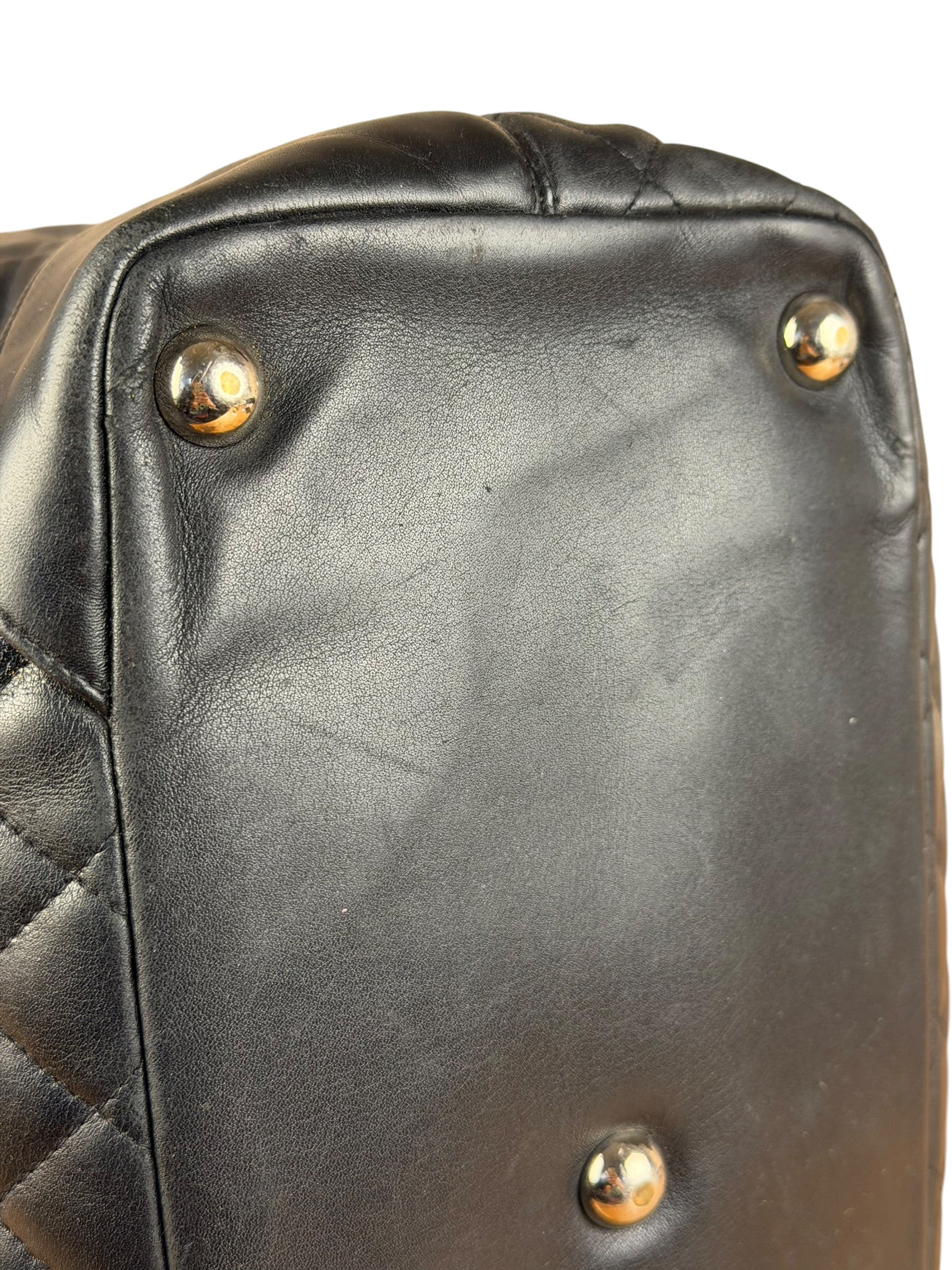 Chanel Black Leather Cambon Ligne Tote 2003