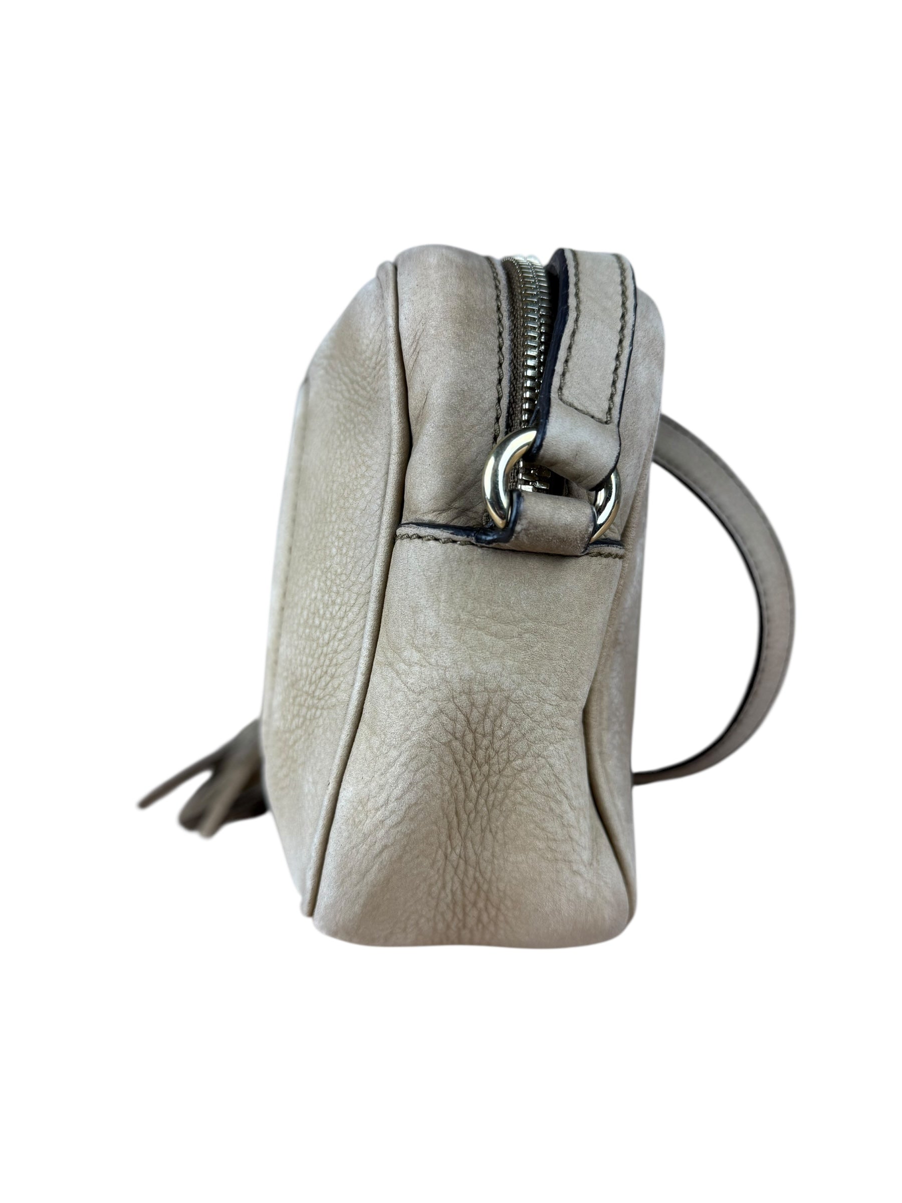 Gucci Brown Suede Soho Disco Crossbody Beige