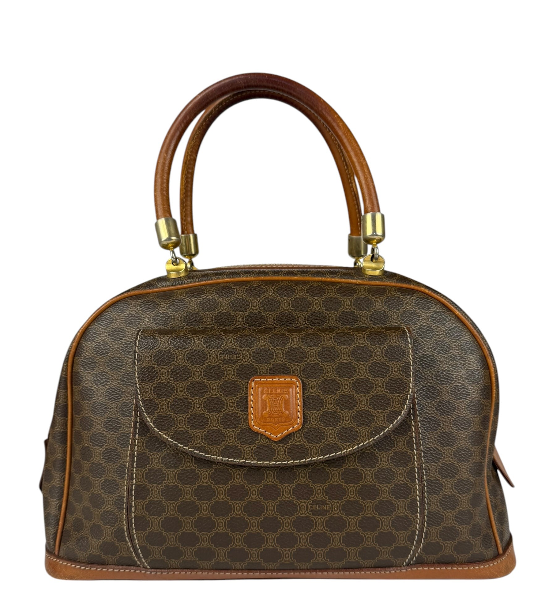 Celine Vintage Macadam Top Handle Bag