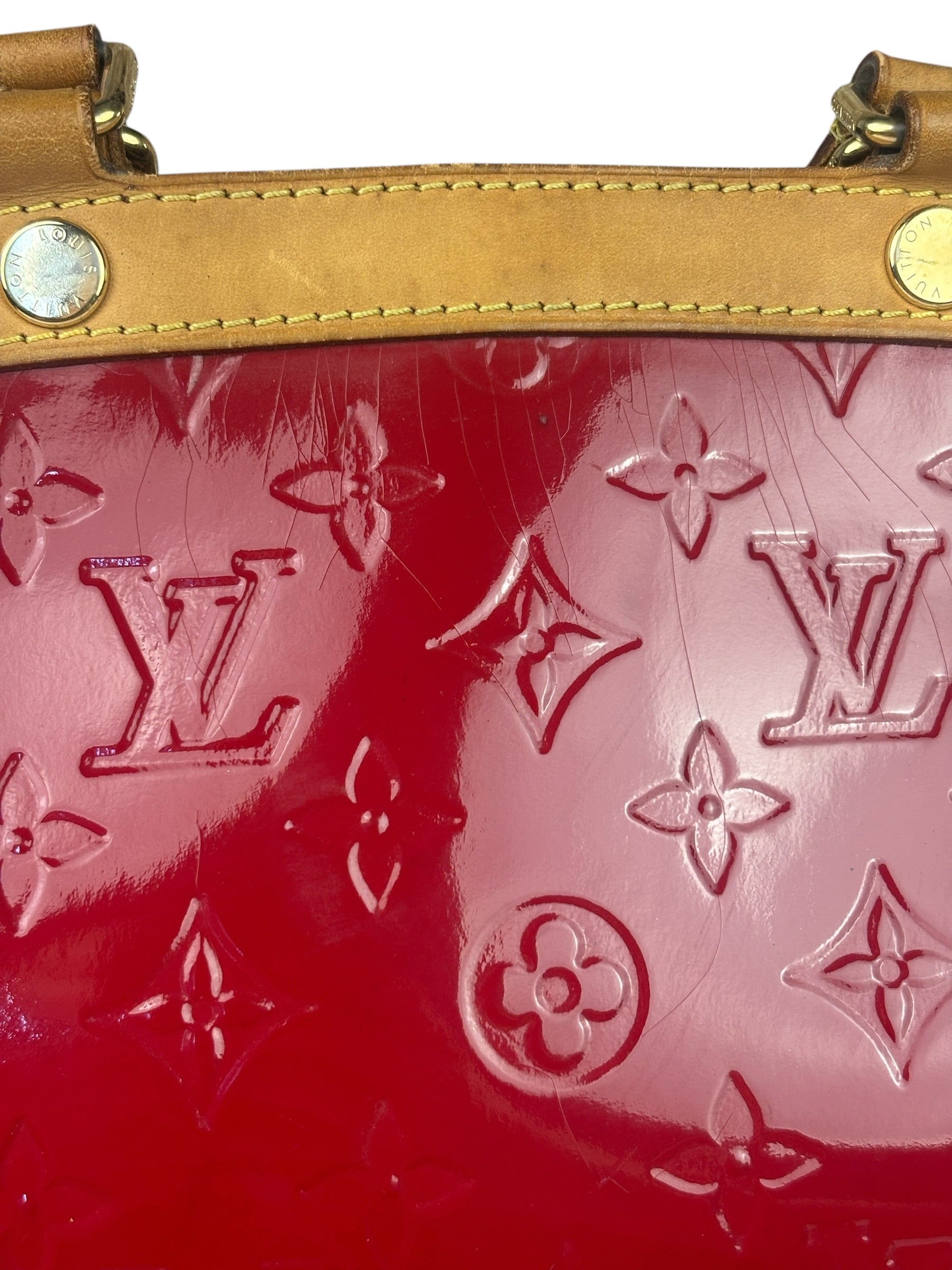 Louis Vuitton Red Vernis Brea Two-Way Bag MM