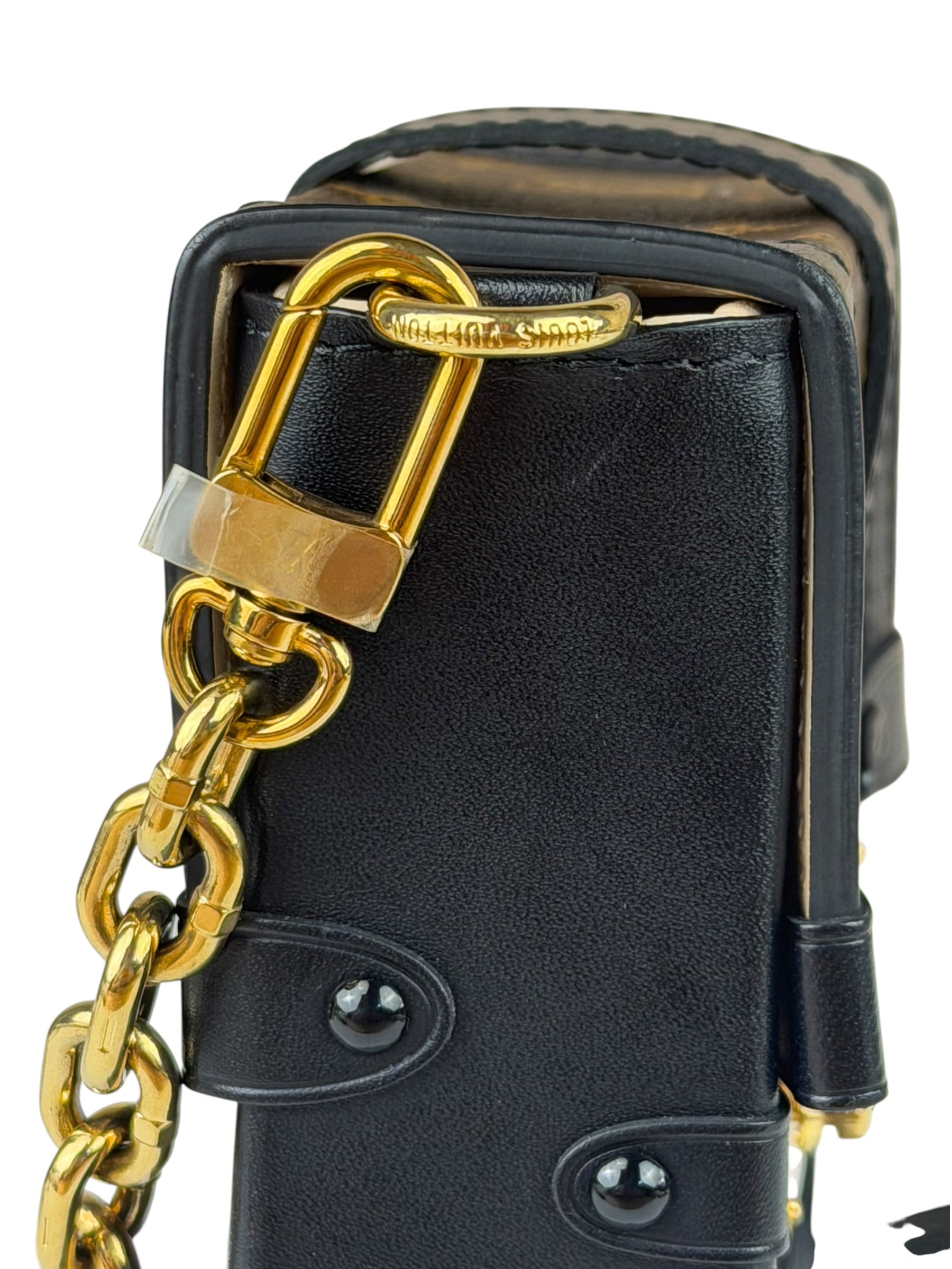 Louis Vuitton Black Monogram Vertical Trunk Pochette