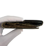 Fendi Black Patent Leather Coacted Canvas French Compact Wallet