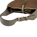 Salvatore Ferragamo Brown Lizard-Embossed Hobo Bag