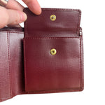 Cartier Vintage Maroon Leather Bifold Wallet