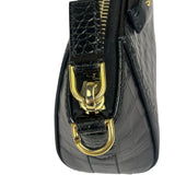 Givenchy Black Crocodile Embossed Leather Nano Antigona Crossbody Bag