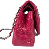 Chanel Hot Pink Large Patent Leather Double Flap Shoulder Bag 2014