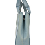 Balenciaga Light Blue Leather Trim Cabas XS Tote Bag