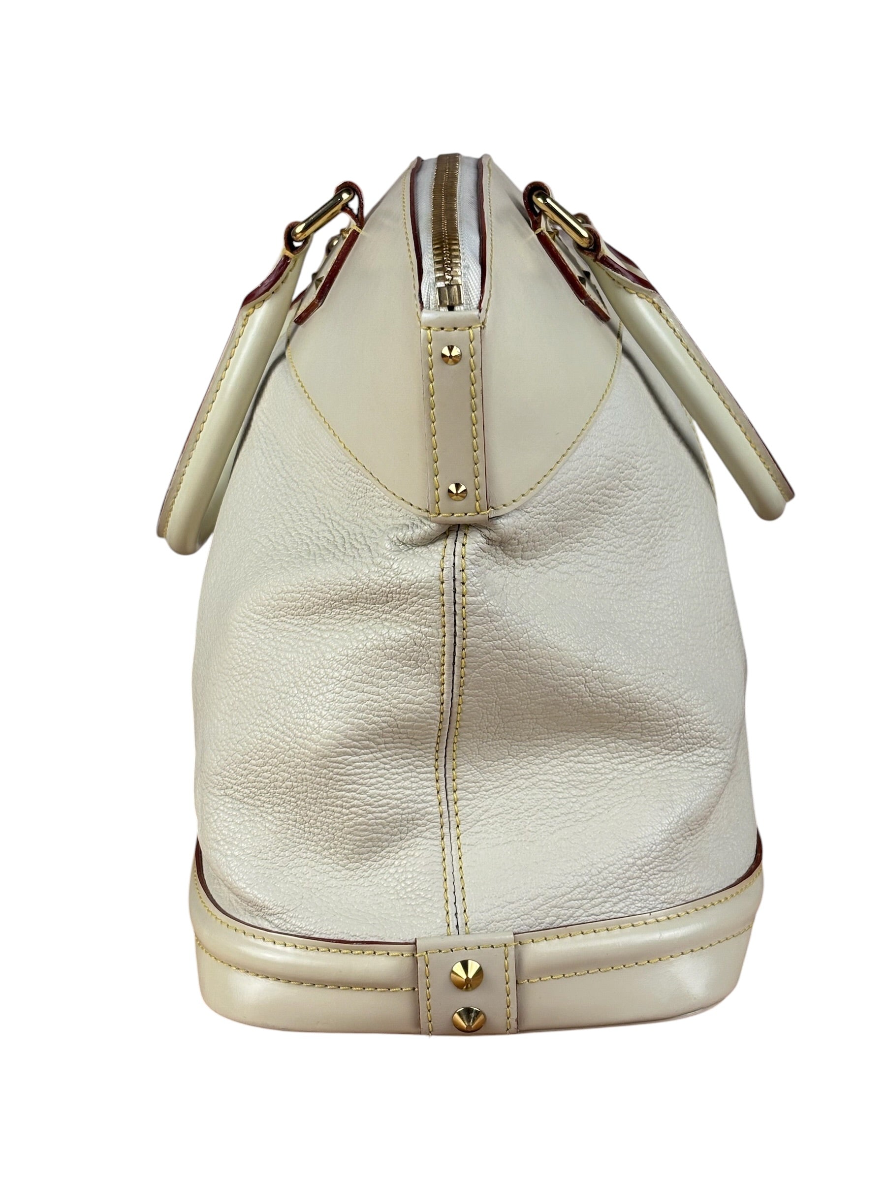Louis Vuitton Cream Leather Suhali Lockit MM
