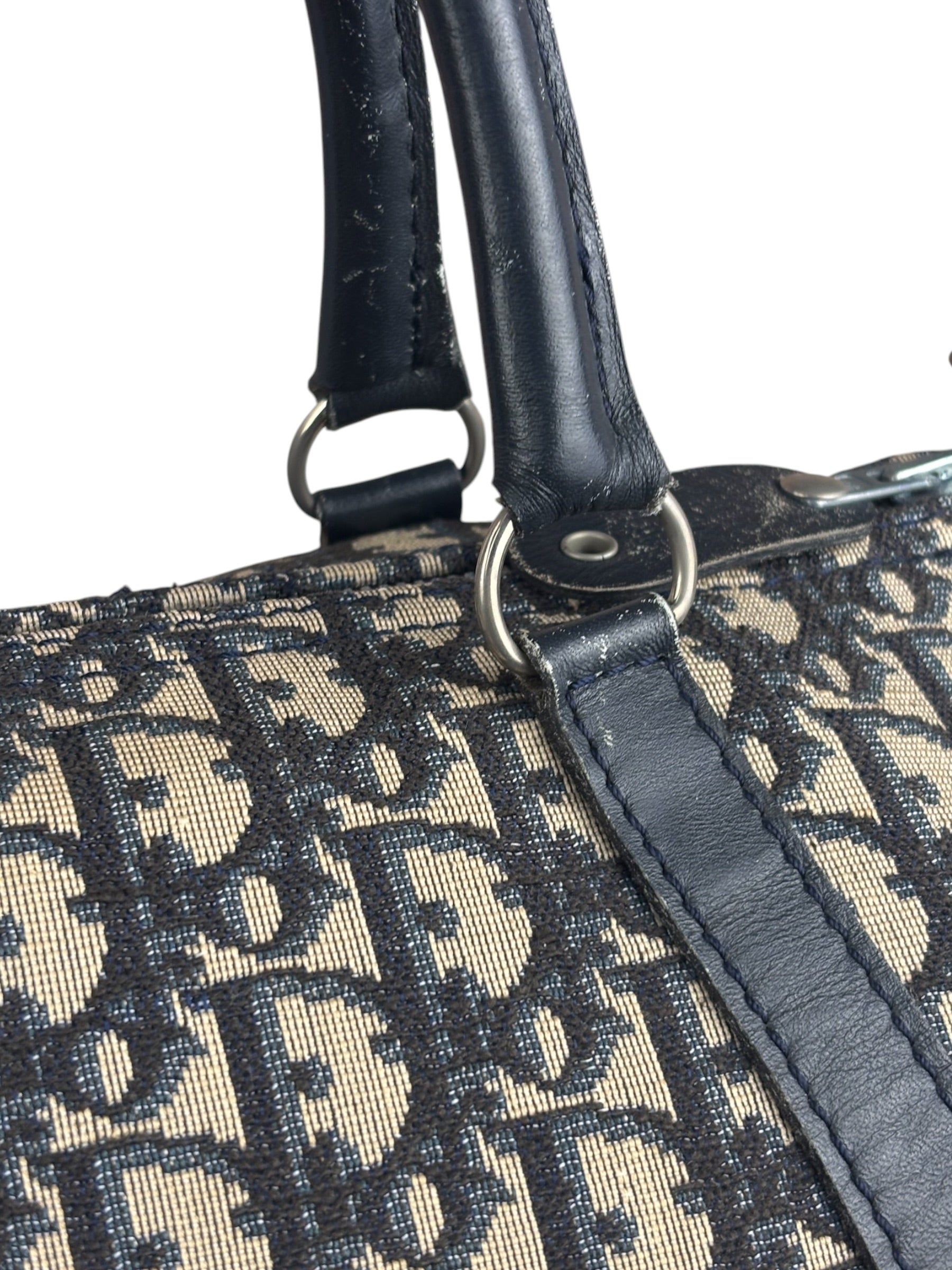 Christian Dior Vintage Trotter Oblique Bowling Mini Boston Hand Bag
