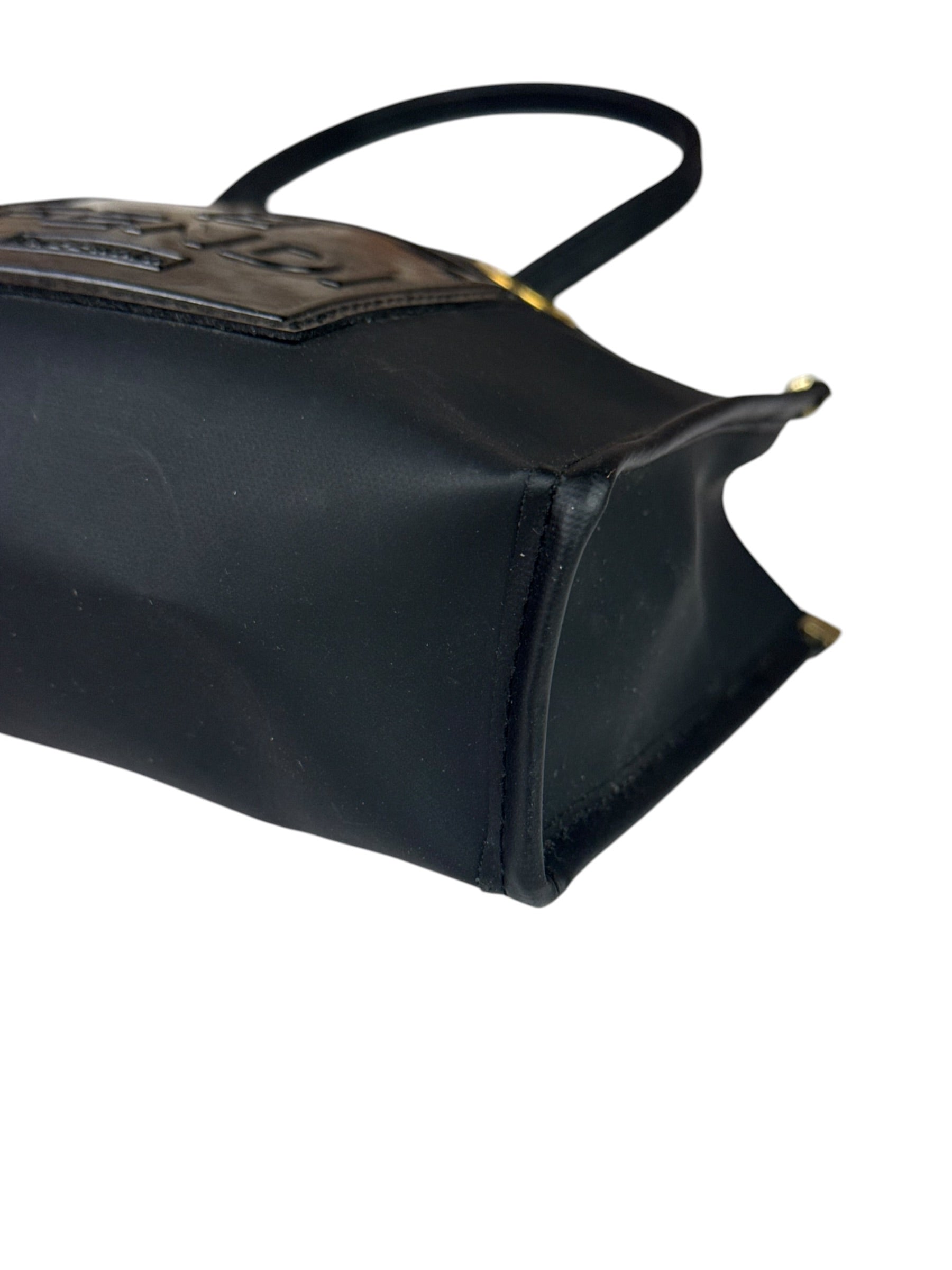 Fendi Black Rubber Mini Shoppers Tote
