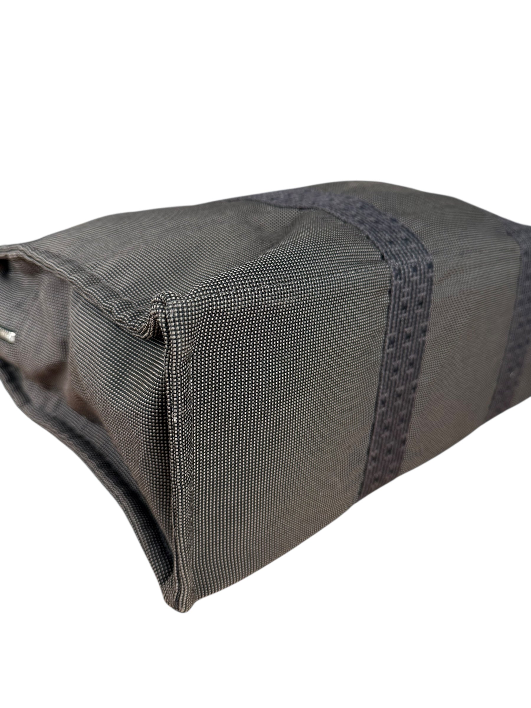 Hermes Herline Canvas Tote Grey