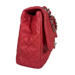 Chanel Red Quilted Caviar Leather Flap Bag 2008