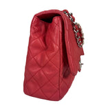 Chanel Red Quilted Caviar Leather Flap Bag 2008